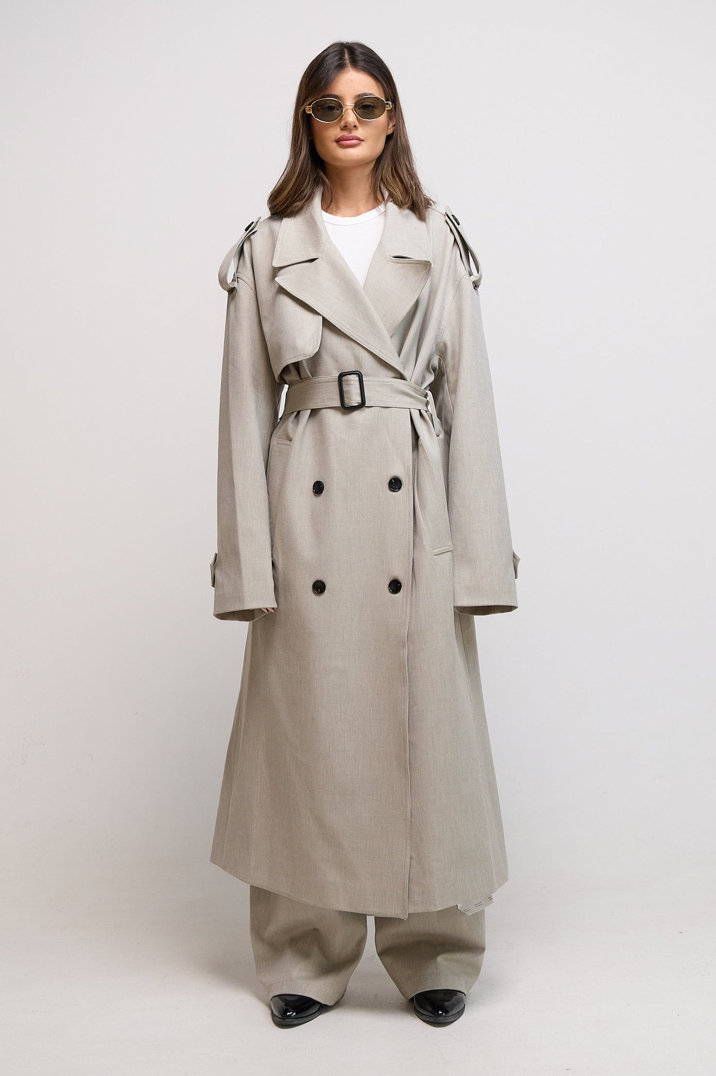Light Grey Trench Set