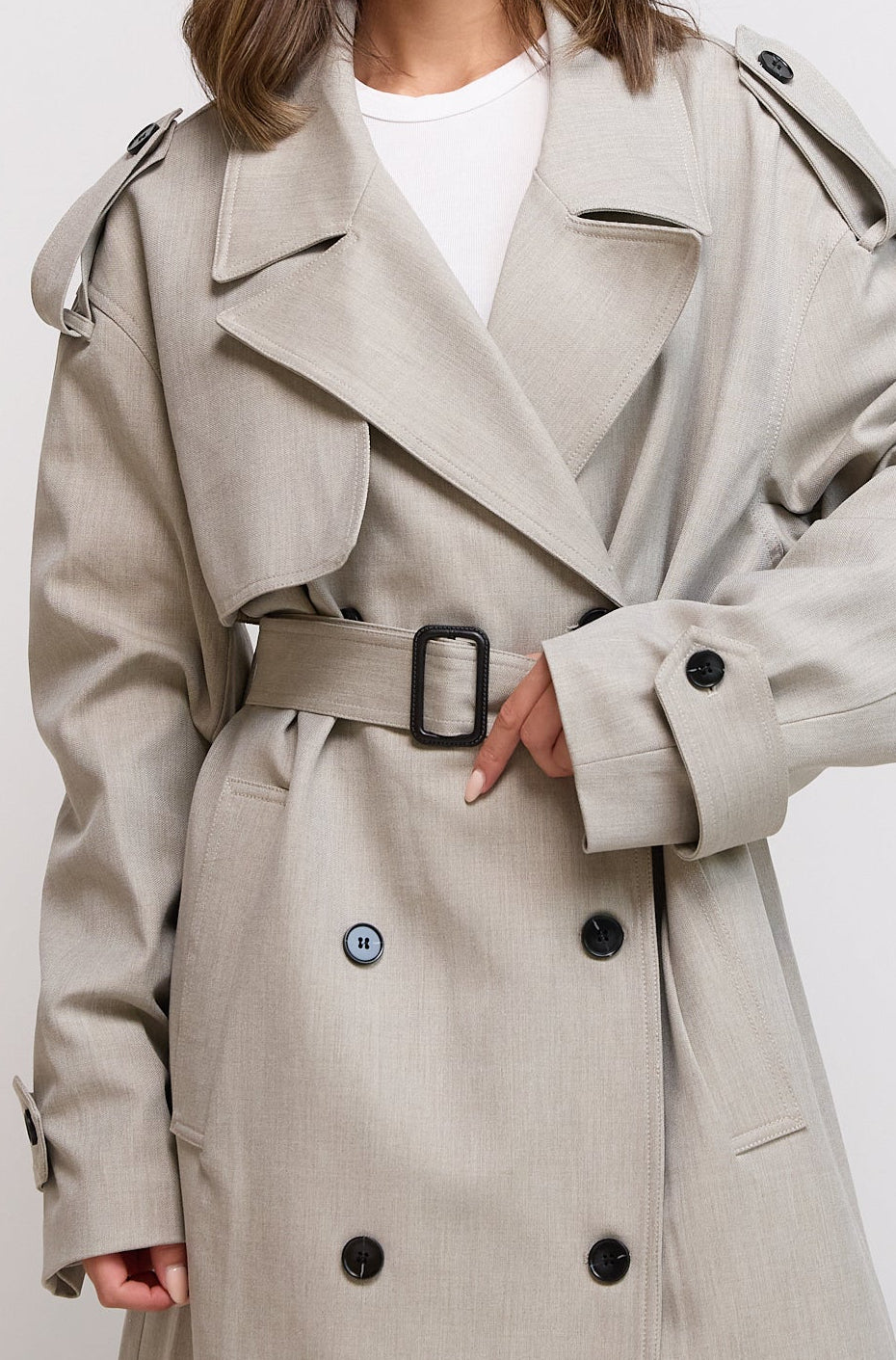 Light Grey Trench Set