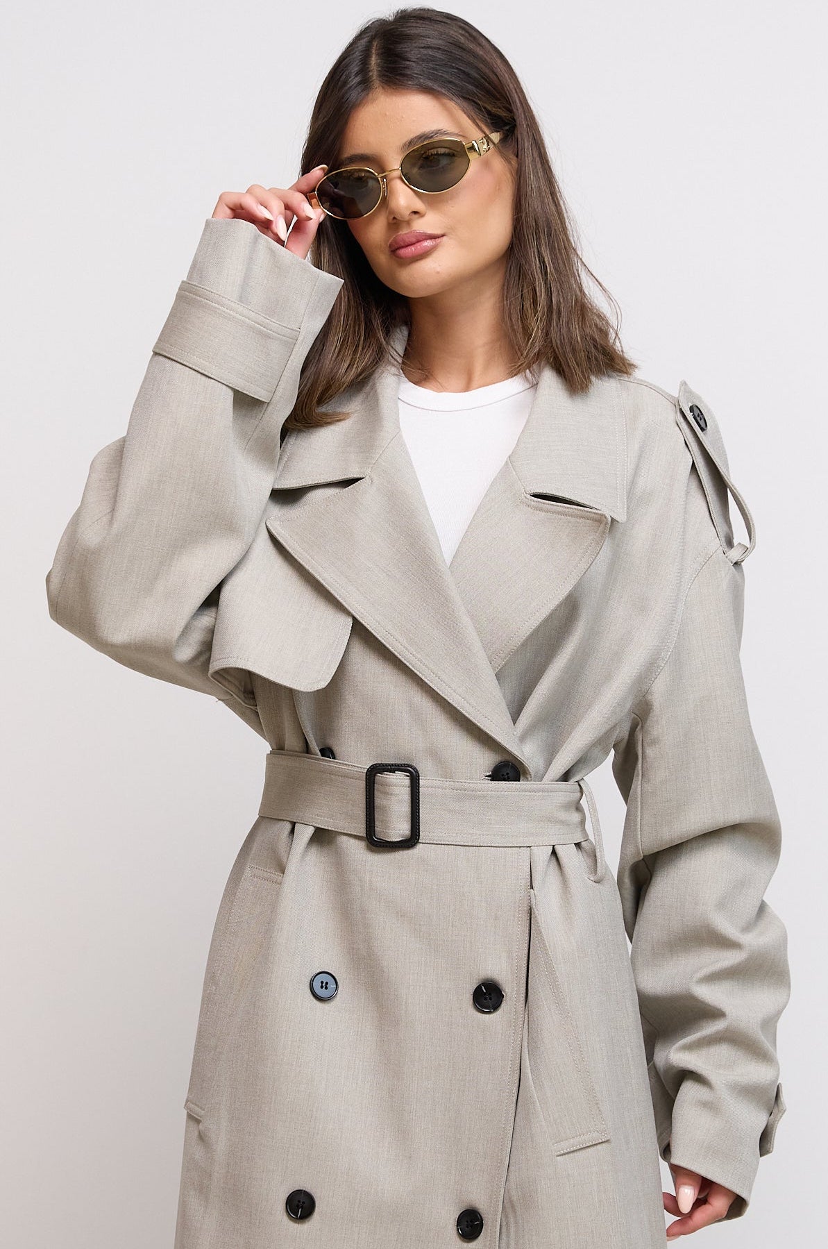 Light Grey Trench Set