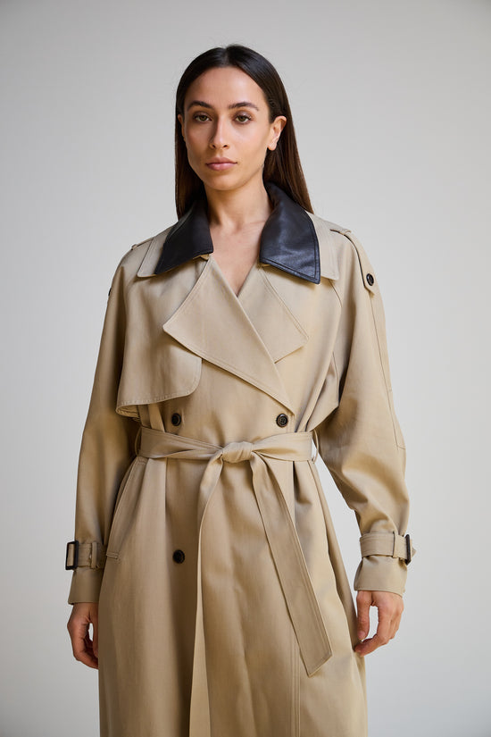Long Beige Trench Coat