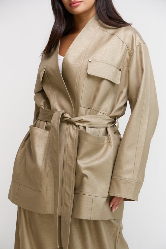 Beige  Leather Finish Set