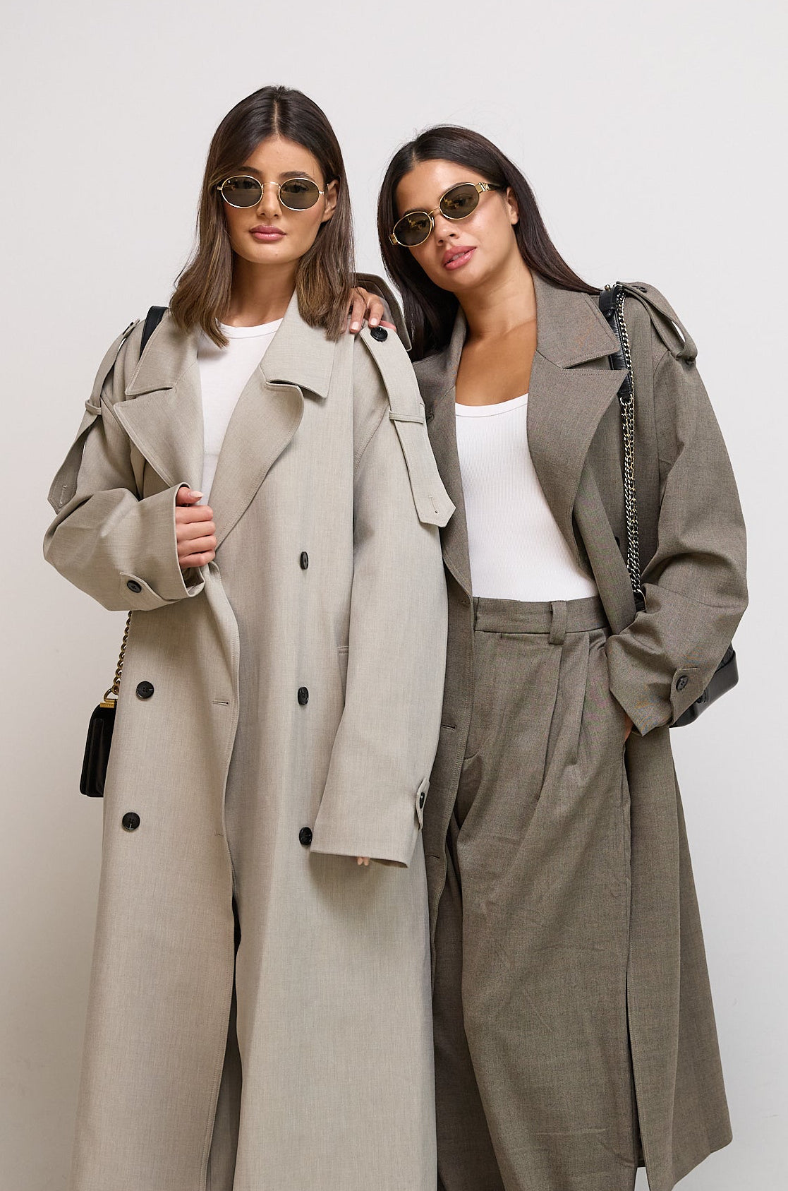 Light Grey Trench Set