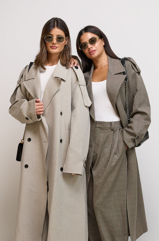 Light Grey Trench Set