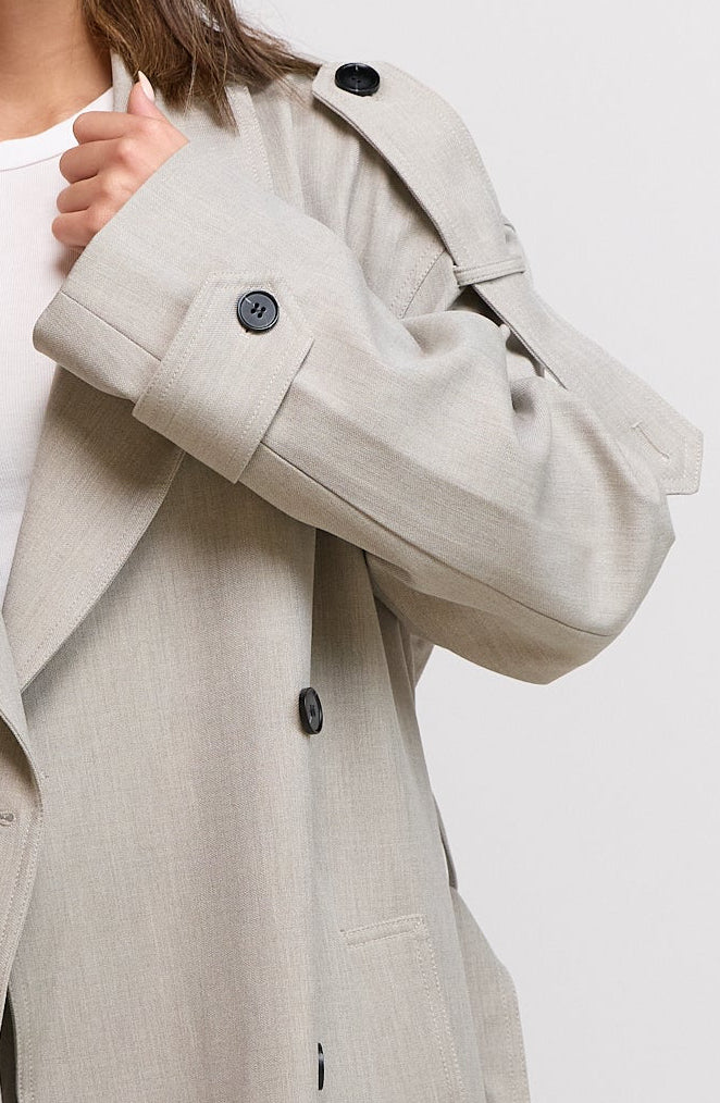 Light Grey Trench Set