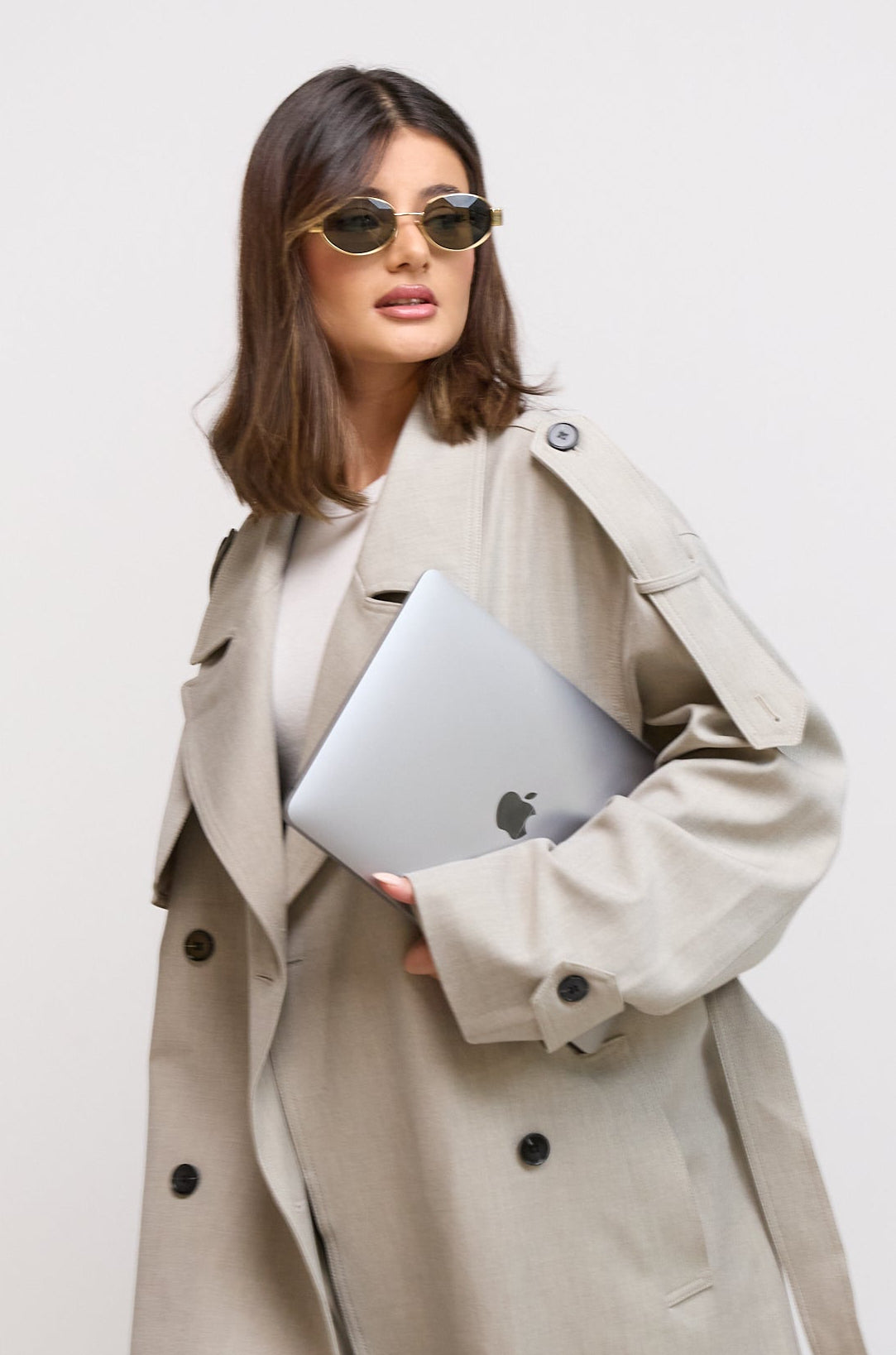 Light Grey Trench Set