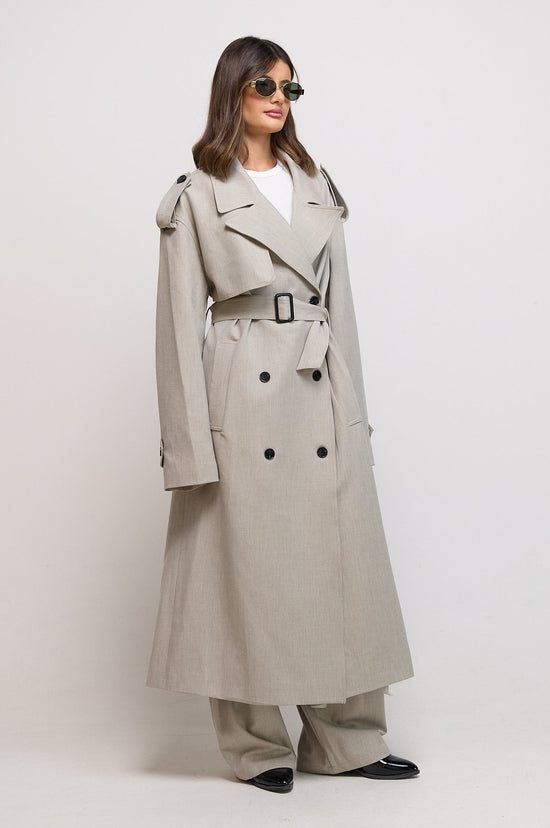 Light Grey Trench Set