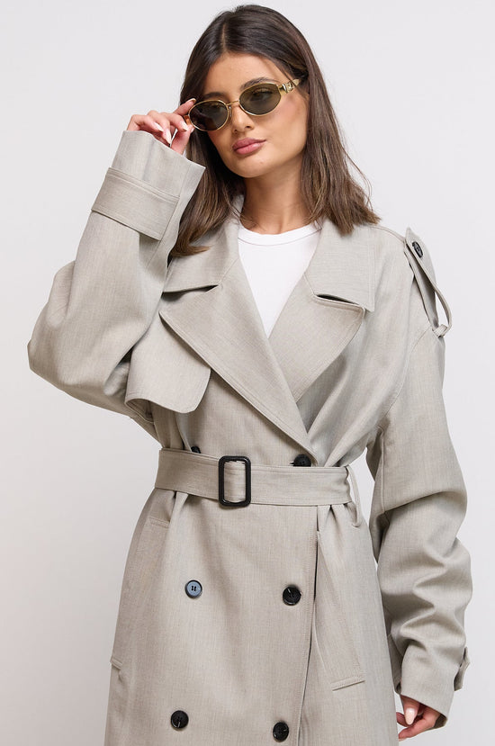 Light Grey Trench Set