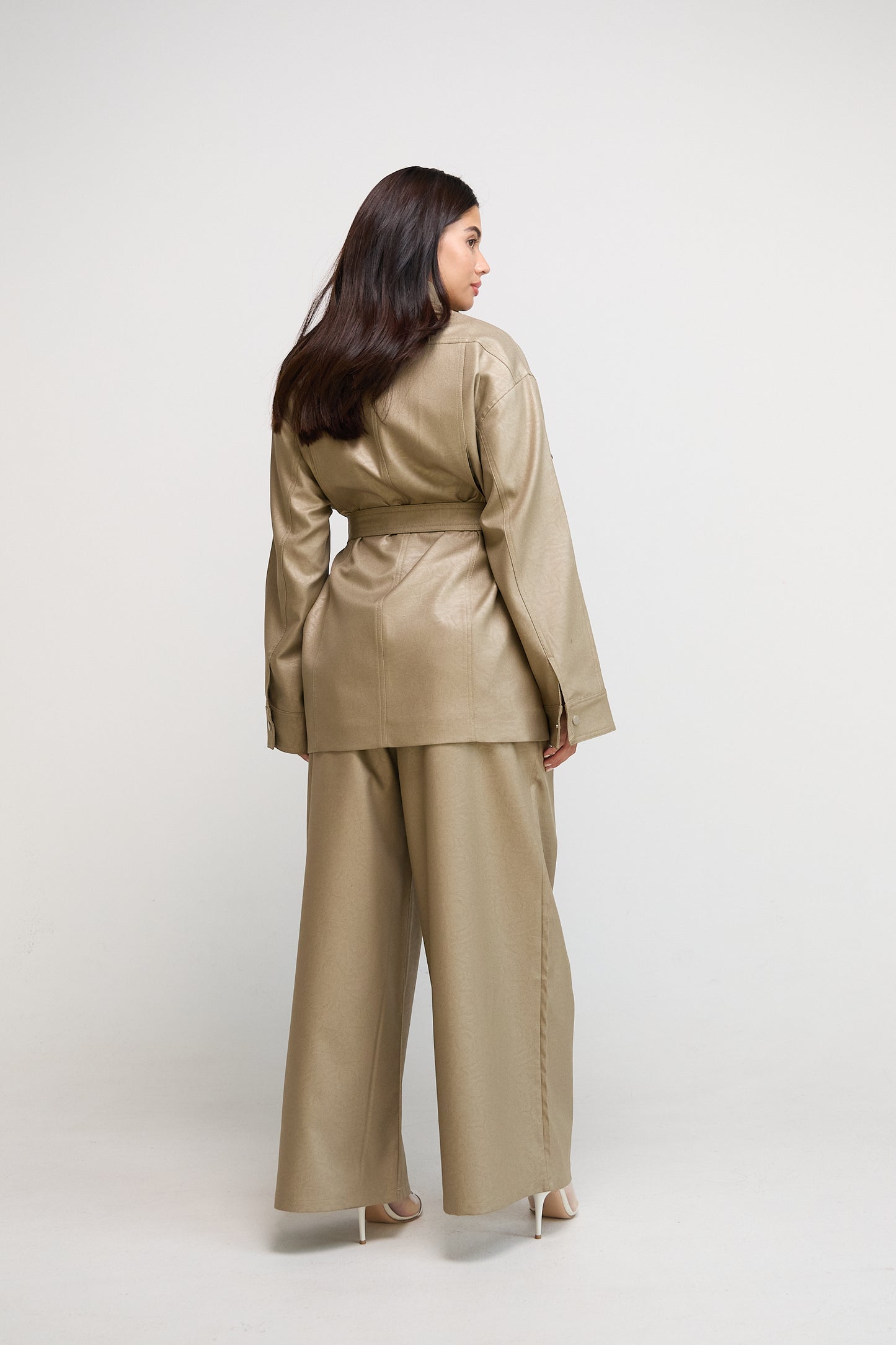 Beige  Leather Finish Set