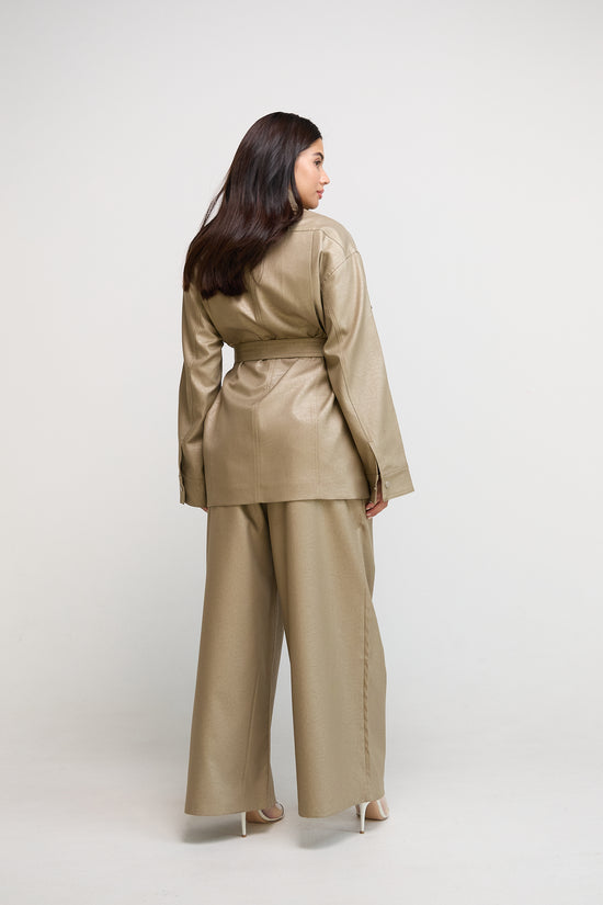 Beige  Leather Finish Set