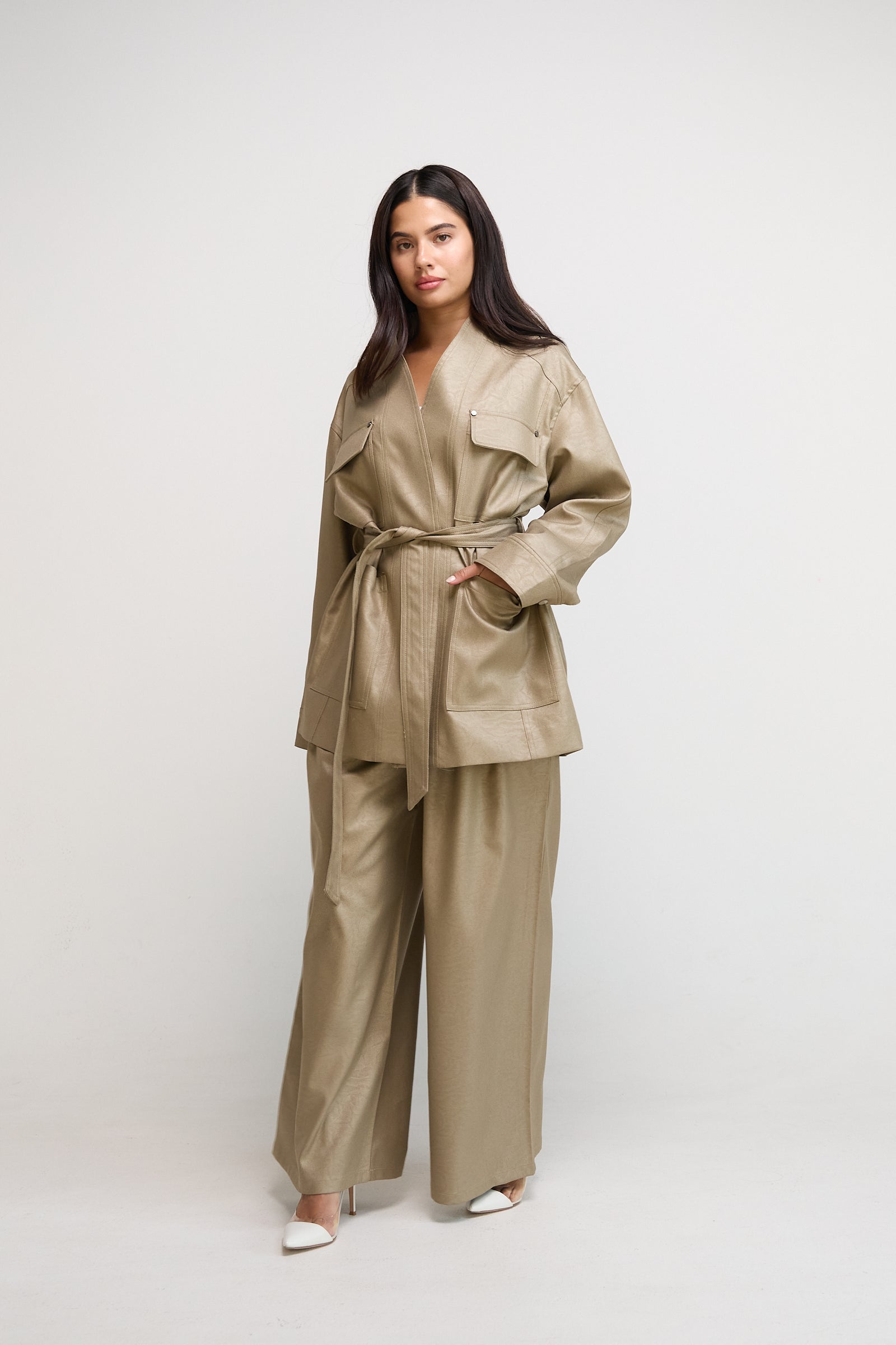 Beige  Leather Finish Set